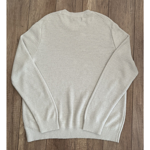Banana Republic NWT Men's Pullover Crew Neck Linen Blend Sweater Sz XL Beige - Picture 7 of 11